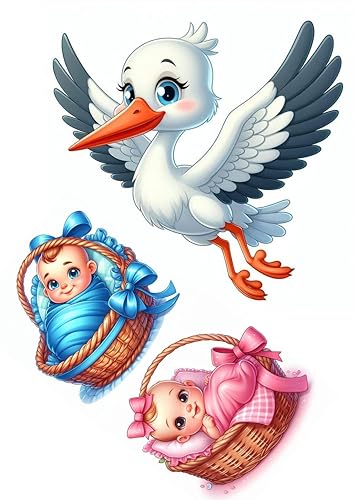 Storch Baby Tortenaufleger Obleten Premium von LRSweetdesign