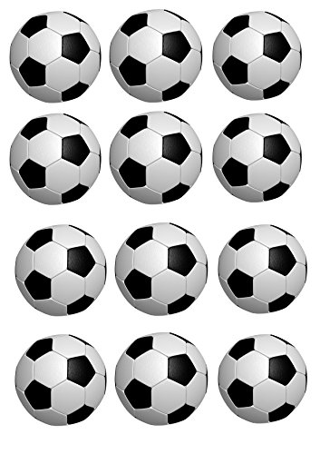 " Fussball 12" Muffinaufleger, Tortenaufleger,Geburtstag,Tortendeko, von lrsweetdesign