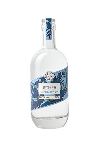 AETHER GIN | London Dry Gin | 100 % der Inhaltsstoffe destilliert | Alchemie und Handwerk | 48,2 % vol | LSM Leipziger Spirituosen Manufaktur | 1 x 0.5 l von LSM Leipziger Spirituosen Manufaktur
