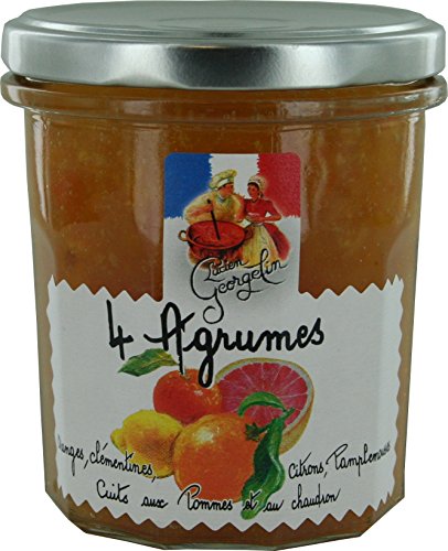Lucien Georgelin quatre agrumes Vier Zitrusfrüchte Fruchtaufstrich mit Apfel 320 Gramm Lucien Georgelin quatre agrumes Vier Zitrusfrüchte Fruchtaufstrich mit Apfel 320 Gramm von LUCIEN GEORGELIN