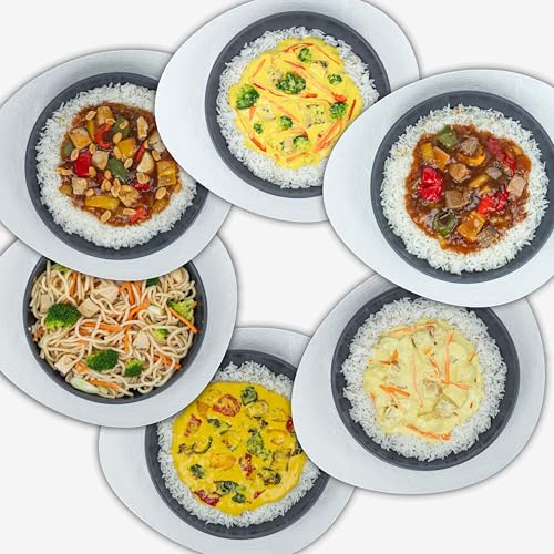 LUNCH4YOU Fertiggerichte – frisch zubereitet und gekühlt geliefert | Hausgemachtes Fertigessen, gesunde Mahlzeit & schnelles Essen für die Mikrowelle | 6 x 500g – (Asian Style Box) von LUNCH4YOU