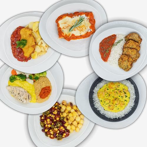LUNCH4YOU Fertiggerichte – frisch zubereitet und gekühlt geliefert | Hausgemachtes Fertigessen, gesunde Mahlzeit & schnelles Essen für die Mikrowelle | 6 x 500g – Flavor Style Box von LUNCH4YOU