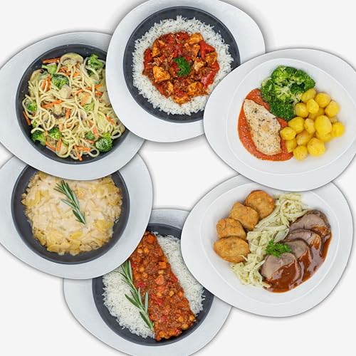 LUNCH4YOU Fertiggerichte – frisch zubereitet und gekühlt geliefert | Hausgemachtes Fertigessen, gesunde Mahlzeit & schnelles Essen für die Mikrowelle | 6 x 500g – (Variety Style Box) von LUNCH4YOU
