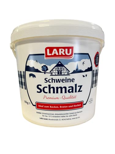 Schweineschmalz im 10 kg Eimer (rein-weiße Qualität) von COXZD
