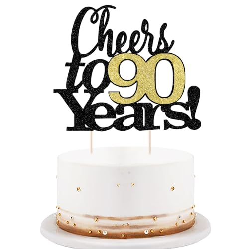 LVEUD schwarze Schrift goldene Zahlen "Cheers to 00 Years Happy Birthday" Kuchen-Dekoration – Hochzeit, Jahrestag, Geburtstag Party Dekorationen LVEUD schwarze Schrift goldene Zahlen "Cheers to 00 Years Happy Birthday" Kuchen-Dekoration – Hochzeit, Jahrestag, Geburtstag Party Dekorationen von LVEUD