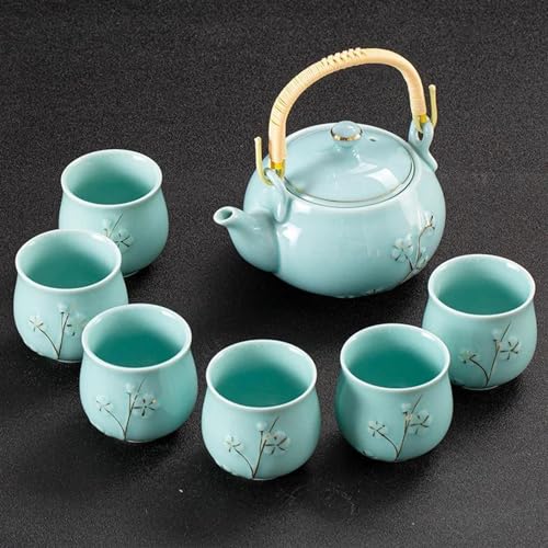 chinesisches Teeservice, chinesische Keramik-Teetasse, 7 Teile/satz Exquisite Keramik Tee-Sets Handgemachte Wasserkocher Tee Tassen Porzellan Teekanne Chinesische Teegeschirr Drink Tee Zeremonie Teeka chinesisches Teeservice, chinesische Keramik-Teetasse, 7 Teile/satz Exquisite Keramik Tee-Sets Handgemachte Wasserkocher Tee Tassen Porzellan Teekanne Chinesische Teegeschirr Drink Tee Zeremonie Teeka von LVUNZJCA