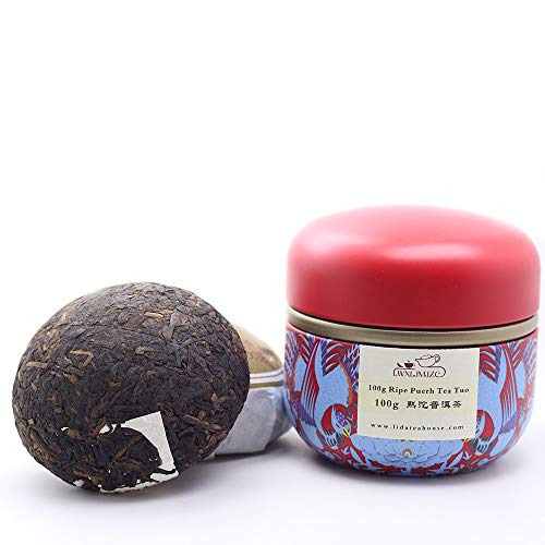 LWXLJMJZC-2010yr Reifer Puer-Tee Yunnan Cook Puerh Chinesischer Pu'er Tuo-Tee Mit Dosenpaket 100g von LWXLJMJZC