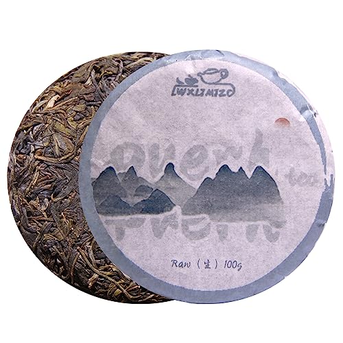 LWXLJMJZC-2021 Jahr Roher Puerh-Teekuchen Sheng (ungekochter) Pu-Erh-Tee Yunnan Puer Tee 100g von LWXLJMJZC