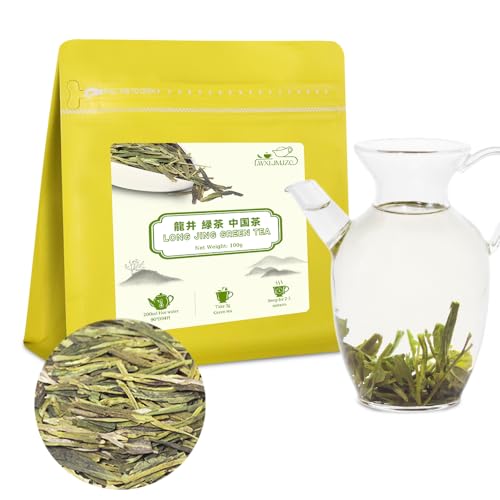 LWXLJMJZC -50 Tassen Spring Long Jing (Dragon Well) Grüner Tee lose Blätter Chinesischer Grüntee -100 g von LWXLJMJZC