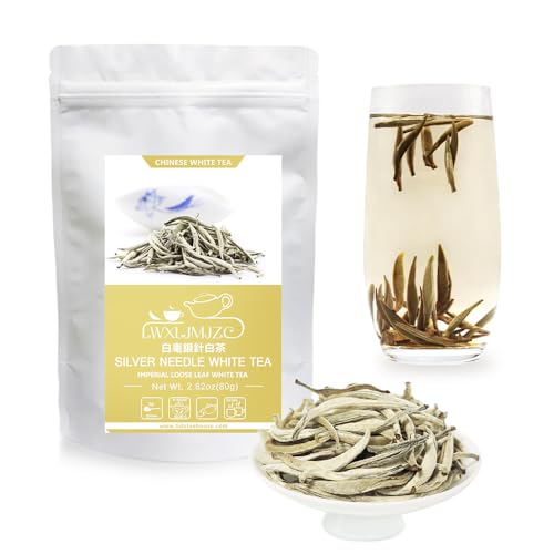 LWXLJMJZC-Weißer Tee Silbernadel Baihao Yinzhen Weißer Tee Silver Needle Weißer Tee Chinesischer Silberspitzen-Tee 80g von LWXLJMJZC