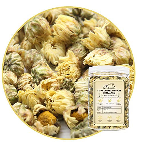 LWXLJMJZC-Getrockneter Fötaler Chrysanthemenblütentee, Teeblumen Chrysanthemenknospen-Tee, Loser Blatt Kräutertee 60g von LWXLJMJZC