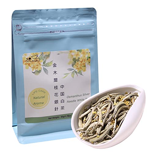 LWXLJMJZC-Osmanthus Silver Needle Weißer Tee Lose Blätter Weißer Tee Osmanthus-Mischung Weißer Tee 50g von LWXLJMJZC