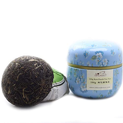 LWXLJMJZC-Roher Puerh-Tee Chinesischer Pu'er Tuo-Tee Yunnan Ungekochter Puerh-Tee Mit Dosenpaket 100g von LWXLJMJZC