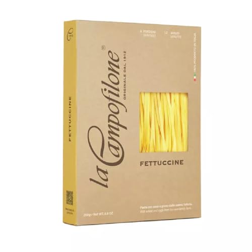 La Campofilone - Fettuccine - Die echte italienische Pasta - Zum Teilen mit der ganzen Familie -100 % italienisches Produkt - 250 Gramm La Campofilone - Fettuccine - Die echte italienische Pasta - Zum Teilen mit der ganzen Familie -100 % italienisches Produkt - 250 Gramm von La Campofilone