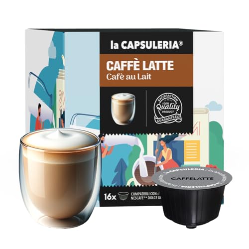 CAFÉ AU LAIT/CAFFE LATTE (48 Kapseln) kompatibel mit Nescafé Dolce Gusto, 3er Pack, 3x16 Kapseln (48 Portionen) - (La Capsuleria) von La Capsuleria