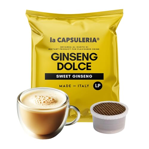 KAFFEE & GINSENG (50 kapseln) kompatibel mit Lavazza Espresso Point, (2x25 kapseln), kräftiger und wohltuender geschmack, ideal für eine energetisierende und belebende pause, ristora von La Capsuleria