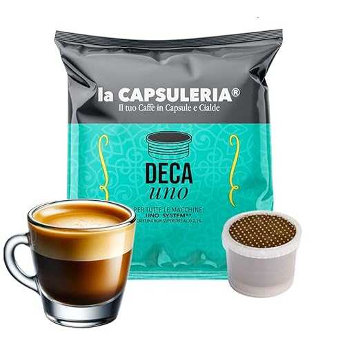 Kaffee DECAF, intensiv (100 Kapseln) kompatibel mit Indesit Uno System - (La Capsuleria) von La Capsuleria