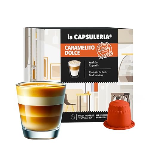 CARAMEL MACCHIATO (80 Kapseln) kompatibel mit Nepresso, 8er Pack, 8x10 Kapseln (80 Portionen) - La Capsuleria von La Capsuleria