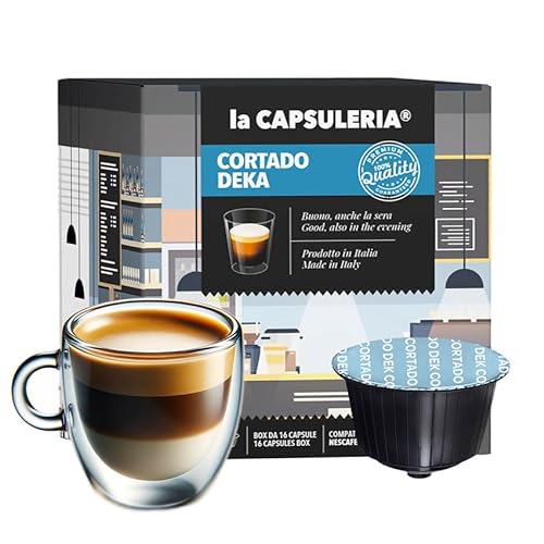 CORTADO DECAF (48 Kapseln) kompatibel mit Nescafé Dolce Gusto, 3er Pack, 3x16 Kapseln (48 Portionen) - (La Capsuleria) von La Capsuleria