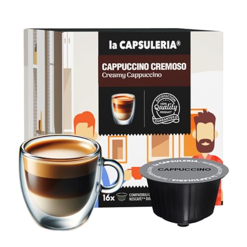 CAPPUCCINO CREMOSO (48 Kapseln) kompatibel mit Nescafé Dolce Gusto, 3er Pack, 3x16 Kapseln (48 Portionen) - (La Capsuleria) von La Capsuleria