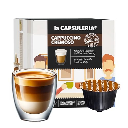 CAPPUCCINO CREMOSO (48 Kapseln) kompatibel mit Nescafé Dolce Gusto, 3er Pack, 3x16 Kapseln (48 Portionen) - (La Capsuleria) von La Capsuleria