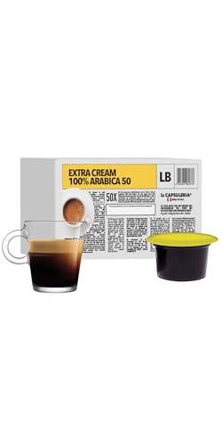 Kaffee EXTRA CREAM, 100% Arabica (100 Kapseln) kompatibel mit Lavazza Blue - (La Capsuleria) von La Capsuleria