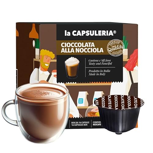 HASELNUSS SCHOKOLADE (48 Kapseln) kompatibel mit Nescafé Dolce Gusto, 3er Pack, 3x16 Kapseln (48 Portionen) - (La Capsuleria) von La Capsuleria
