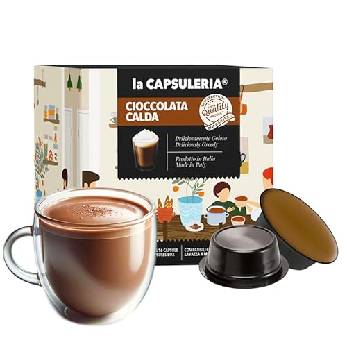 HEISSE SCHOKOLADE (128 Kapseln) kompatibel mit Lavazza A Modo Mio, 8er Pack, 8x16 Kapseln (128 Portionen) - La Capsuleria von La Capsuleria