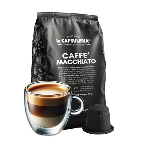 kaffee MACCHIATO (160 Kapseln) kompatibel mit Nepresso, 16er Pack, 16x10 Kapseln (160 Portionen) - La Capsuleria von La Capsuleria