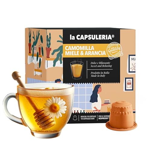 KAMILLE, HONIG UND ORANGE (160 Kapseln) kompatibel mit Nepresso, 16er Pack, 16x10 Kapseln (160 Portionen) - La Capsuleria von La Capsuleria