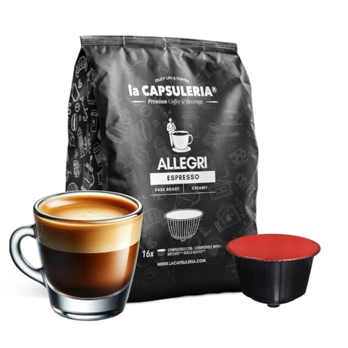 Kaffee ALLEGRI, espresso (80 Kapseln) kompatibel mit Nescafé Dolce Gusto, 8er Pack, 8x10 Kapseln (80 Portionen) - (La Capsuleria) von La Capsuleria