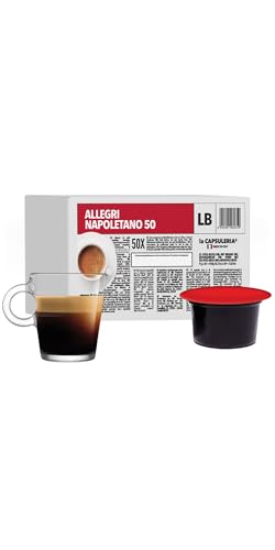 Kaffee ALLEGRI NAPOLETANO, stark (100 Kapseln) kompatibel mit Lavazza Blue - (La Capsuleria) von La Capsuleria