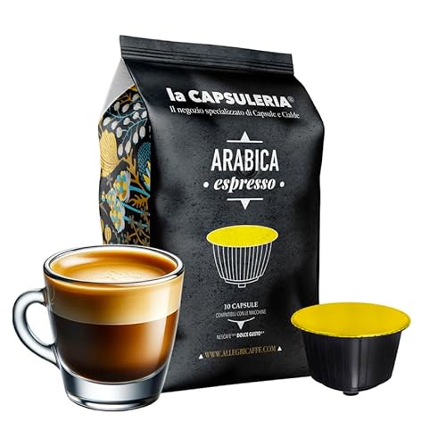 Kaffee 100% ARABICA (80 Kapseln) kompatibel mit Nescafé Dolce Gusto, 8er Pack, 8x10 Kapseln (80 Portionen) - (La Capsuleria) von La Capsuleria
