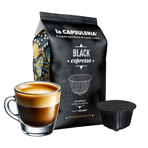 Kaffee BLACK, stark (80 Kapseln) kompatibel mit Nescafé Dolce Gusto - (La Capsuleria) von La Capsuleria