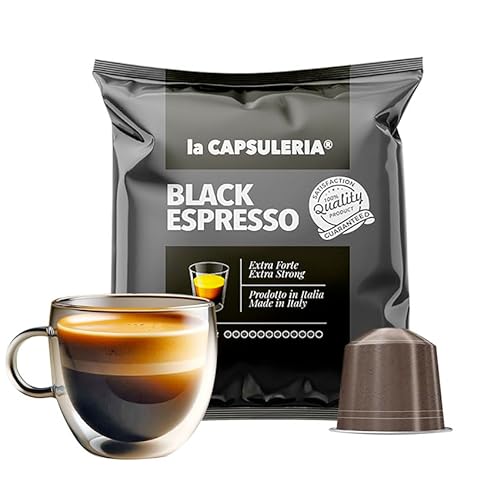 Kaffee BLACK, stark (100 Kapseln) kompatibel mit Nepresso - (La Capsuleria) von La Capsuleria