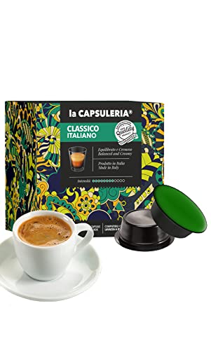 Kaffee CLASSICO, 100% Arabica (128 Kapseln) kompatibel mit Lavazza A Modo Mio, 8er Pack, 8x16 Kapseln (128 Portionen) - La Capsuleria von La Capsuleria