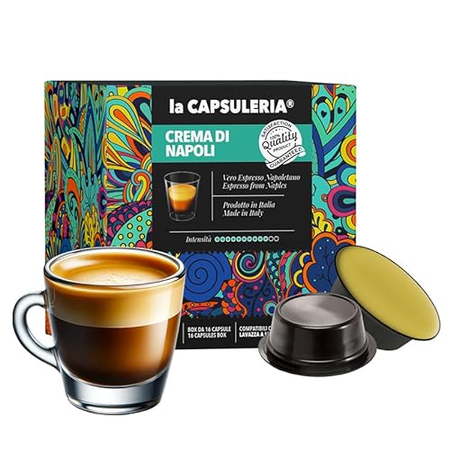 Kaffee CREMA DI NAPOLI (128 Kapseln) kompatibel mit Lavazza A Modo Mio, 8er Pack, 8x16 Kapseln (128 Portionen) - La Capsuleria von La Capsuleria