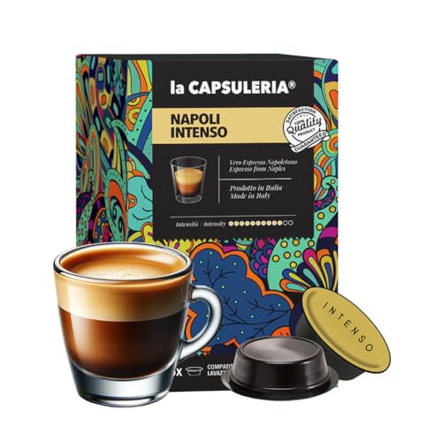 Kaffee NAPOLI, intensiv (192 Kapseln) kompatibel mit Lavazza A Modo Mio, 12 Packungen mit 16 Kapseln, Espresso mit reichhaltigem und umhüllendem Geschmack (La Capsuleria) von La Capsuleria