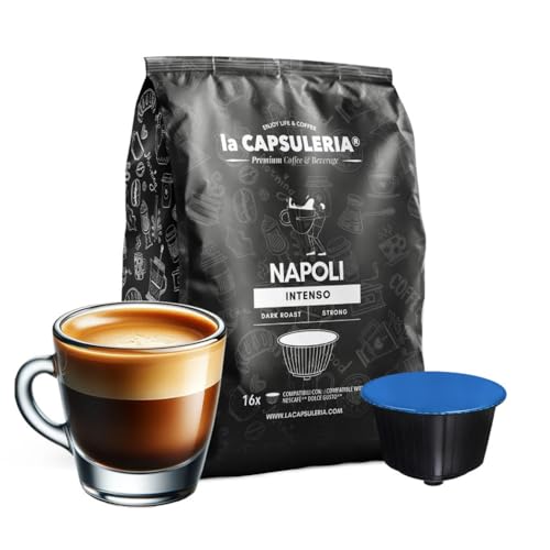 Kaffee CREMA DI NAPOLI (80 Kapseln) kompatibel mit Nescafé Dolce Gusto, 8er Pack, 8x10 Kapseln (80 Portionen) - (La Capsuleria) von La Capsuleria