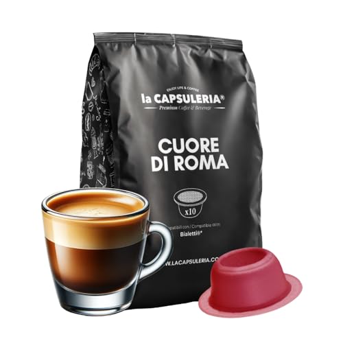 Kaffee CUORE DI ROMA, Klassisch (80 Kapseln) kompatibel mit Bialetti - (La Capsuleria) von La Capsuleria