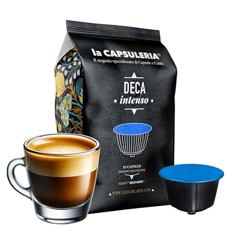 Kaffee DECAFFEINATO (80 Kapseln) kompatibel mit Nescafé Dolce Gusto, 8er Pack, 8x10 Kapseln (80 Portionen) - (La Capsuleria) von La Capsuleria