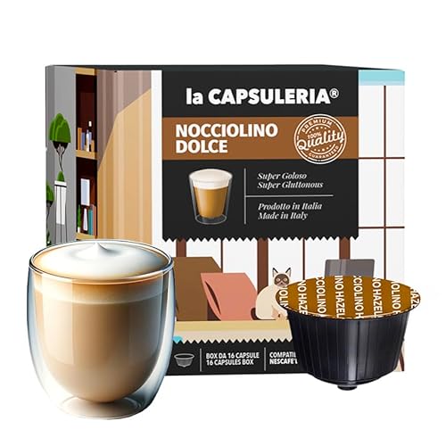 HASELNUSS (96 Kapseln) kompatibel mit Nescafé Dolce Gusto, 6er Pack, 6x16 Kapseln (96 Portionen) - (La Capsuleria) von La Capsuleria