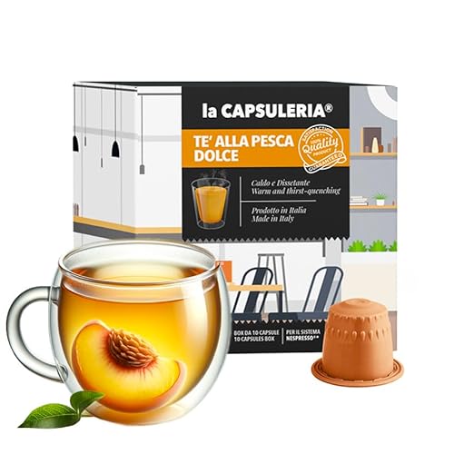 PEACH TEA (160 Kapseln) kompatibel mit Nepresso, 16er Pack, 16x10 Kapseln (160 Portionen) - La Capsuleria von La Capsuleria