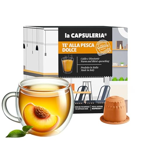 PEACH TEA (240 Kapseln) kompatibel mit Nepresso, 24er Pack, 24x10 Kapseln (240 Portionen) - La Capsuleria von La Capsuleria