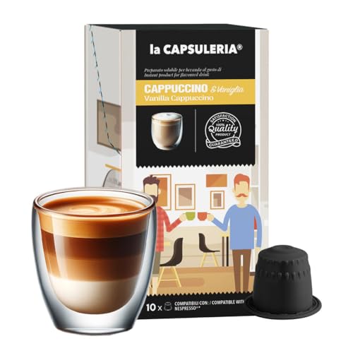 Vanille CAPPUCCINO (240 Kapseln) kompatibel mit Nepresso, 24er Pack, 24x10 Kapseln (240 Portionen) - La Capsuleria von La Capsuleria