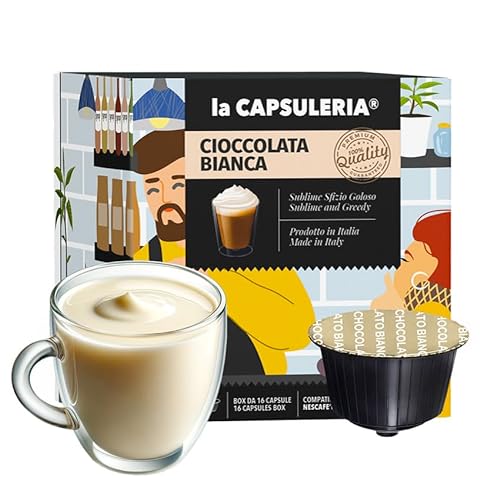 WEISSE SCHOKOLADE (48 Kapseln) kompatibel mit Nescafé Dolce Gusto, 3er Pack, 3x16 Kapseln (48 Portionen) - (La Capsuleria) von La Capsuleria