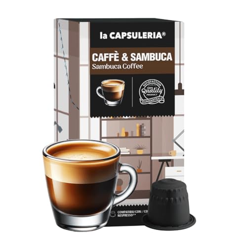 SAMBUCA COFFEE (80 Kapseln) kompatibel mit Nepresso, 8er Pack, 8x10 Kapseln (80 Portionen) - La Capsuleria von La Capsuleria