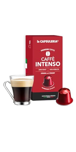 kaffee INTENSO (100 Kapseln) kompatibel mit Nepresso, 10er Pack, 10x10 Kapseln (100 Portionen) - La Capsuleria von La Capsuleria