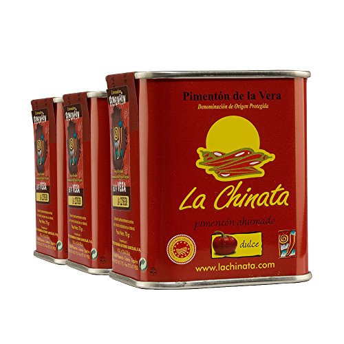 3er SET Paprika süß La Chinata Pimentón de la Vera Dulce 70 g geräuchert / Paprikapulver 3er SET Paprika süß La Chinata Pimentón de la Vera Dulce 70 g geräuchert / Paprikapulver von La Chinata