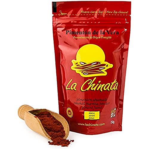 Geräuchertes, süßes Paprikapulver 150 g Aromabeutel mit Zip-Verschluss von La Chinata